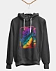 Bunter Tiger Klassischer Fleece Hoodie