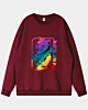 Colorful Tiger Drop Shoulder Sweatshirt