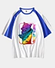 Colorful Tiger Mid Half Sleeve Raglan T-Shirt