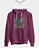 Bunter Tiger Tattoo Klassiker Fleece Kapuzenpulli