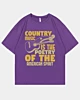 Country Music Is The Poetry Of American Spirit Oversized Mid Half Sleeve T-Shirt