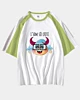 Cute Animal Little Monster Meme Mid Half Sleeve Raglan T-Shirt