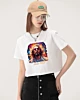 Divine Duality Modern Hippie Psychedelic Jesus Cropped T-Shirt