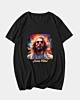 Camiseta Divine Duality Modern Hippie Psychedelic Jesus V Neck