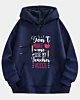 Don't Make Me Use My Terchers Voice Drop Shoulder Fleece Hoodie