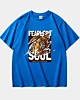 Furchtlose Seele Slogan mit abgerissenem Tiger auf schwerem T-Shirt