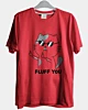 Angry Cat Fluff You - T-shirt en coton glacé