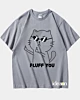 Angry Cat Fluff You - T-shirt lourd