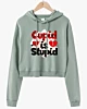 Cupid Is Stupid Cropped Hoodie