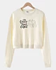 Funny Cute Than Cupid Cropped Sweatshirt