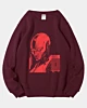 Futuristic Streetwear Brutalism Graphic Pellet Fleece Sweatshirt