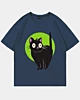 Halloween Black Cat3 - T-shirt oversize à épaules tombantes