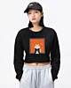 Halloween Cat Disguised Dracula - Cropped Sweatshirt