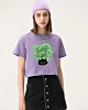 Halloween Letter Cat - Cropped T-Shirt