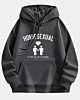 Homiesexual White Drop Shoulder Fleece Hoodie