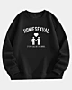 Homiesexual White Drop Shoulder Fleece Sweatshirt