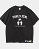 Homiesexual Camiseta blanca oversize de gran gramaje