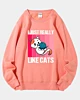 Ich mag Katzen einfach wirklich - Pellet Fleece Sweatshirt