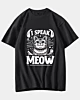 I Speak Meow - Camiseta oversize con hombros caídos