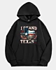 Ich stehe zu Texas, ich unterstütze Texas - Fleece-Kapuzenpullover in Übergröße