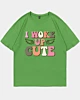 I Woke Up Cute Baby Girls Oversized Drop Shoulder T-Shirt