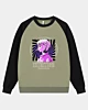 Sweat-shirt à manches raglan avec une mignonne fille de dessin animé japonais