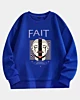 Japanese Cool Anime Fait Trust Drop Shoulder Fleece Sweatshirt