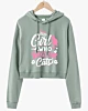 Just A Girl Who Loves Cats Cropped Hoodie