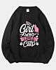 Just A Girl Who Loves Cats Pellet Fleece Sweatshirt