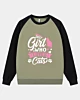 Just A Girl Who Loves Cats Raglan Sleeve Sweatshirt