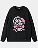 Just A Girl Who Loves Cats Drop Shoulder Sweatshirt