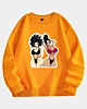 Cartoon Keflahentai Drop Shoulder Fleece Sweatshirt