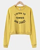 Listen To Townes Van Zandt Cropped Sweatshirt