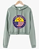 New Mexico USA Emblem Cropped Hoodie