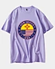 New Mexico USA Wappen T-Shirt mit übergroßer Schulterpartie