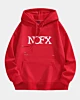 Logo Nofx - Felpa con cappuccio in pile con spalla a goccia