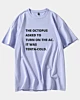 The Octopus Asked To Turn On The AC, Tentacle Puns Oversized Drop Shoulder T-Shirt