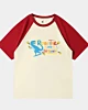 Relaxasaurus Roaring Into 1St Grade Short Raglan T-Shirt