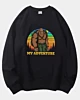 Retro Sasquatch Bigfoot Abenteuer - Klassisches Fleece Sweatshirt