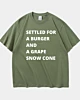 Se contenter d'un hamburger et d'un cône de neige au raisin 1 T-Shirt surdimensionné à poids élevé