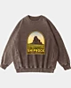 Shiprock New Mexico Retro Emblema Arte Vintage Acid Wash Sudadera