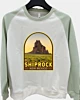 Shiprock New Mexico Retro Emblem Art Vintage Raglan Sleatshirt