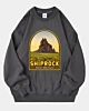 Shiprock New Mexico Retro Emblem Art Vintage Oversized Sweatshirt