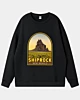 Shiprock New Mexico Retro Emblem Art Vintage Felpa a tracolla