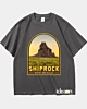 Shiprock New Mexico Retro Emblem Art Vintage Maglietta oversize di peso elevato