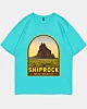 Shiprock New Mexico Retro Emblem Art Vintage Maglietta oversize a tracolla