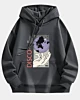 Streetwear Abstract Disco Graphic Drop Shoulder Fleece Hoodie