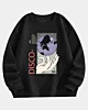 Streetwear Abstract Disco Graphic Drop Shoulder Fleece Sweatshirt