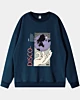 Streetwear Abstract Disco Grafik Drop Shoulder Sweatshirt