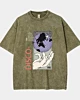 T-shirt vintage con grafica astratta disco streetwear.